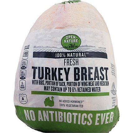 Open Nature Turkey Breast Bone In - 2 Lb - Image 1