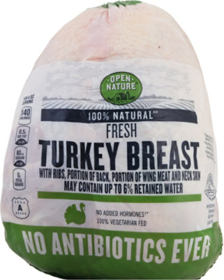 Open Nature Turkey Breast Bone In Fresh- 2 Lb - Image 1