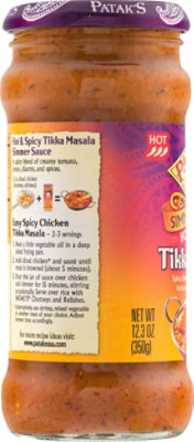 Pataks Tikka Masala Hot & Spicy Original Simmer Sauce - 12.3 Oz - Image 3