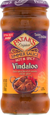 Pataks Original Simmer Sauce Hot And Spicy Vindaloo - 12.3 Oz - randalls
