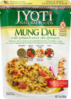Jyoti All Natural Foods Mung Dal With Spinach 10 Oz Albertsons