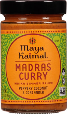 Maya Kaimal Indian Simmer Sauce Madras Curry Medium - 12.5 Oz