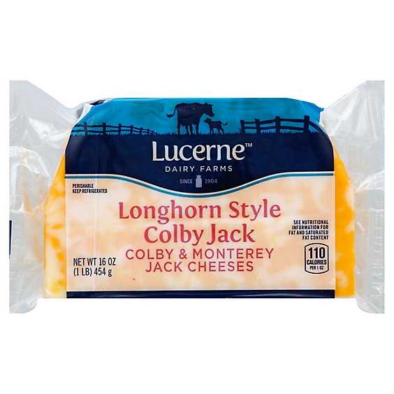 Lucerne Cheese Chunk Longhorn Colby Jack - 16 Oz