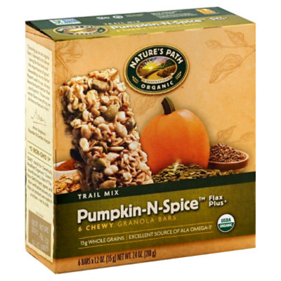 Natures Path Organic Granola Bars Pumpkin-N-Spice - 7.4 Oz