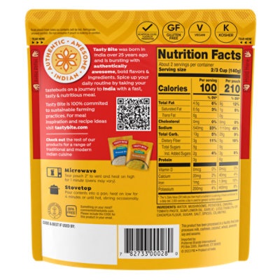 Tasty Bite Mushroom Masala Savory Mushroom Curry - 10 Oz - Image 2