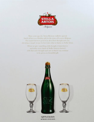Stella Artois Beer Gift Pack With 2 Chalices - 750 Ml - Image 3