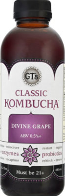 GT's Synergy Divine Grape Kombucha - 16.2 Fl. Oz. - Image 2
