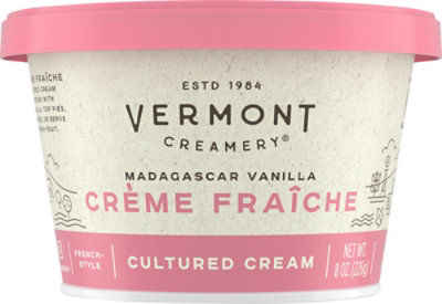 Vermont Creamery Cultured Cream French Style Madagascar Vanilla - 8 Oz - Image 1