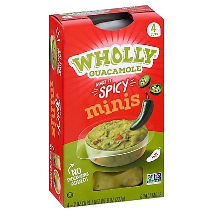 Wholly Guacamole Spicy Mini Snack Pack - 4-2 Oz - Image 1