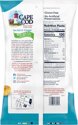 Cape Cod Less Fat Sea Salt And Vinegar Kettle Cooked Potato Chips - 8 Oz - Image 6