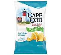 Cape Cod Potato Chips Kettle Cooked Sea Salt & Vinegar Less Fat - 8 Oz