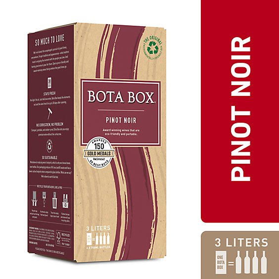 Bota Box Pinot Noir Red Wine - 3 Liter
