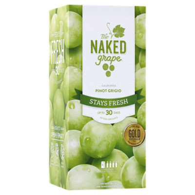 The Naked Grape Pinot Grigio White Box Wine - 3 Liter - Image 1