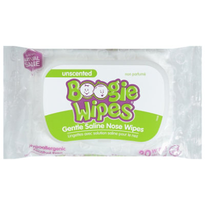 Boogie Wipes Saline Wipes Simply Unscented - 30 Count