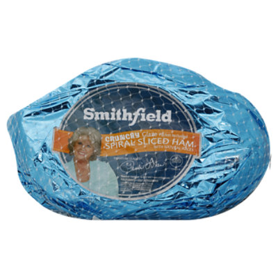  Smithfield Ham Spiral Sliced Crunchy With Glaze Packet - 9.5 Lb 