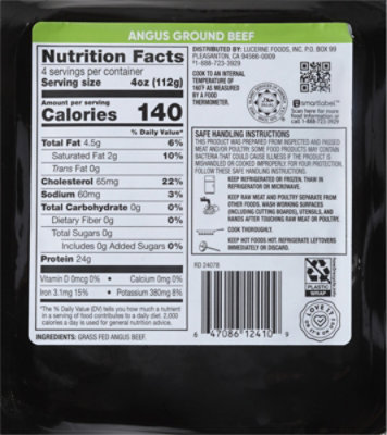 Open Nature 93% Lean 7% Fat All Natural Grass Fed Ground Beef Angus - 16 oz - Image 6