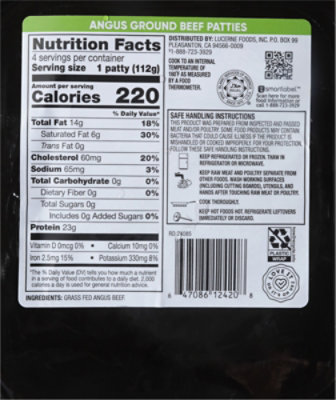 Open Nature Ground Beef Hamburger Patties 85% Lean 15% Fat 4 Count - 16 Oz. - Image 6