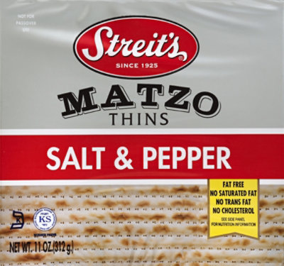 Streits Salt And Pepper Matzo Thins - 11 Oz - Image 2