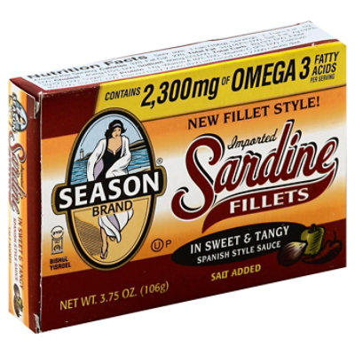 Season Sardine Fillets Spanish Sweet & Tangy Sauce - 3.75 Oz