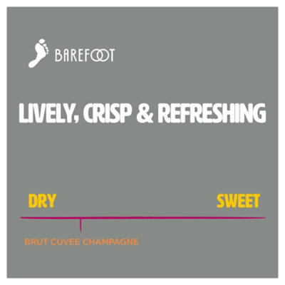 Barefoot Bubbly Brut Champagne Sparkling Wine -4-187 Ml - Image 2