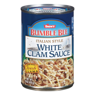 SNOWS Bumble Bee Clam Sauce White Italian Style Can - 15 Oz - Image 1