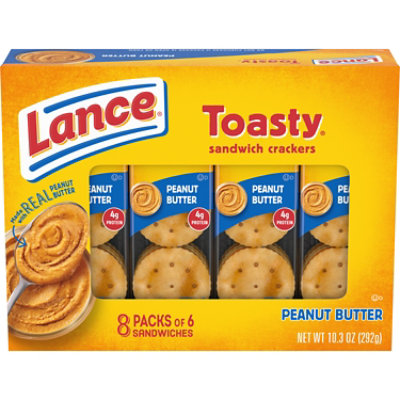 Lance Toasty Peanut Butter Sandwich Crackers - 8 Ct - 1.29 Oz - Image 1