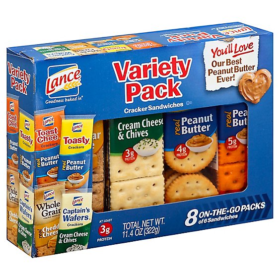 Lance Crackers Variety Pack 8 Count - 11.4 Oz
