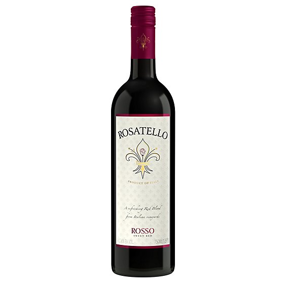 Rosatello Sweet Rosso Red Blend Italian Red Wine - 750 Ml