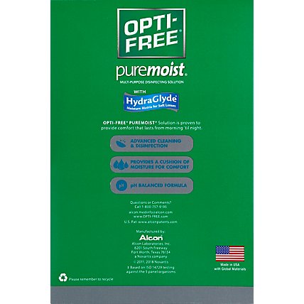 Alcon Opti-Free Pure Moist Disinfecting Solution Multi-Purpose All Day Comfort - 2-10 Fl. Oz. - Image 3