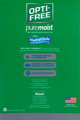 Alcon Opti-Free Pure Moist Disinfecting Solution Multi-Purpose All Day Comfort - 2-10 Fl. Oz. - Image 3