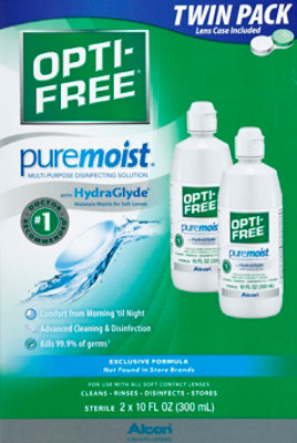 Alcon Opti-Free Pure Moist Disinfecting Solution Multi-Purpose All Day Comfort - 2-10 Fl. Oz. - Image 2