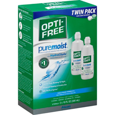 Alcon Opti-Free Pure Moist Disinfecting Solution Multi-Purpose All Day Comfort - 2-10 Fl. Oz. - Image 1