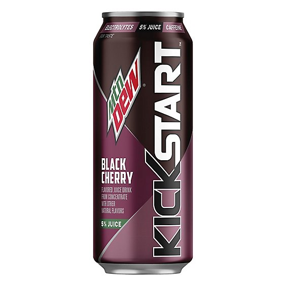 Mtn Dew Soda Kickstart Energizing Black Cherry - 16 Fl. Oz.