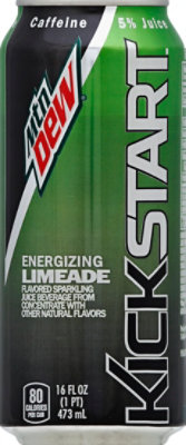 Mtn Dew Soda Kickstart Energizing Limeade - 16 Fl. Oz. - Image 2