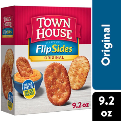 Town House Pretzel Flipsides Crackers Ready To Dip Snacks Original - 9.2 Oz - Image 1