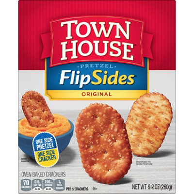 Town House FlipSides Oven Baked Crackers Original Lunch Snacks - 9.2 Oz - Image 7