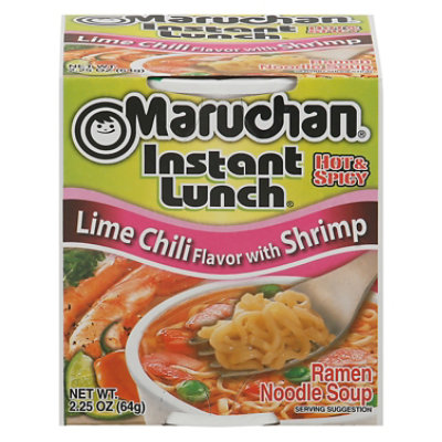 Maruchan Instant Lunch Ramen Noodle Soup Lime Chili Flavor with Shrimp - 2.25 Oz - Image 3