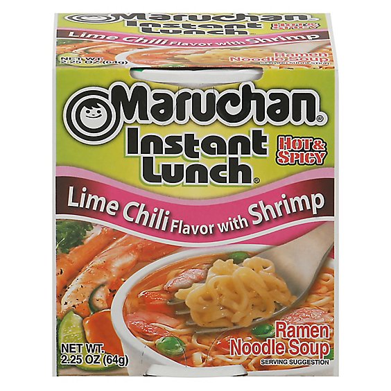 Maruchan Instant Lunch Ramen Noodle Soup Lime Chili Flavor with Shrimp - 2.25 Oz