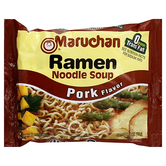 Maruchan Ramen Noodle Soup Chicken Pork - 3 Oz