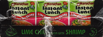 Maruchan Instant Lunch Ramen Noodle Soup Lime Chili Flavor with Shrimp - 12-2.25 Oz - Image 2