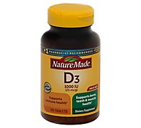 Nature Made Vitamin D Supplement Tablets D3 1000 IU - 300 Count