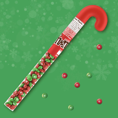 M&M'S Christmas Stocking Stuffer Milk Chocolate Candy Cane Tube - 3 Oz - Image 3