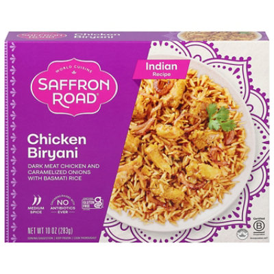 Saffron Road Frozen Entree Halal Chicken Biryani Medium Heat - 10 Oz