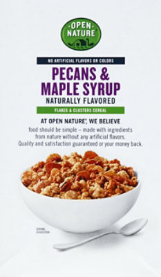 Open Nature Cereal Flakes & Clusters Maple Syrup & Pecans - 12.5 Oz - Image 4