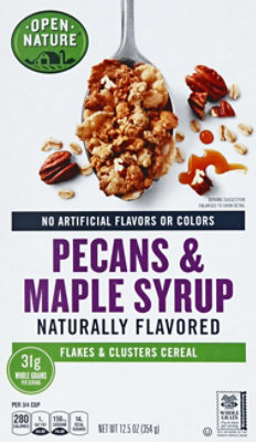 Open Nature Cereal Flakes & Clusters Maple Syrup & Pecans - 12.5 Oz - Image 2