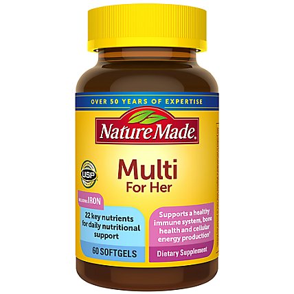 Nature Made Multivitamin For Her Softgels - 60 Count - Image 1