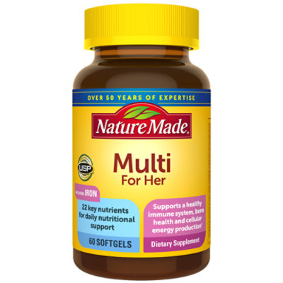 Nature Made Multivitamins Softgels Multi For Her - 60 Count
