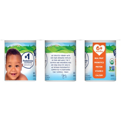 Stonyfield Organic YoBaby Pear & Peach Whole Milk Yogurt With Probiotics Cups - 6-4 Oz - Image 2