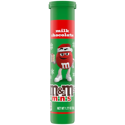 M&M'S Holiday Minis Milk Chocolate Christmas Candy Mega Tube - 1.77 Oz - Image 1