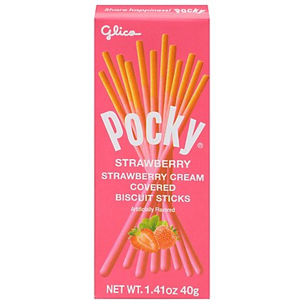 Glico Pocky Cookie Strawberry Cream Sticks - 1.41 Oz - Image 1